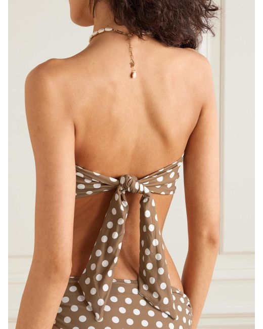 Marysia Swim White Coronada Polka-Dot Bikini Top