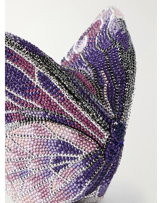 Judith Leiber Blue Butterfly Crystal-Embellished-Tone Clutch