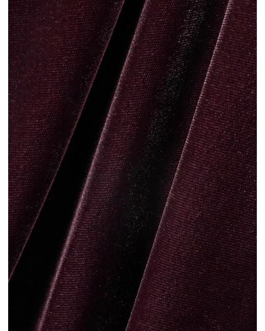 Tom Ford Purple Strapless Velvet Midi Dress