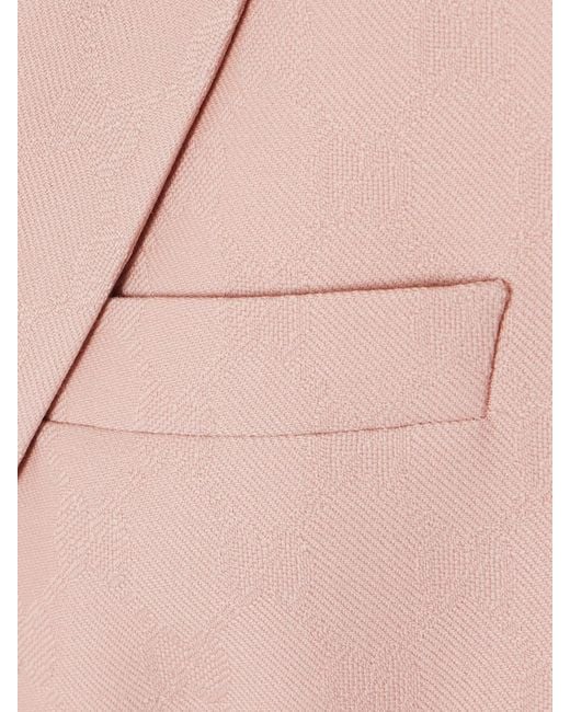 Gucci Pink Blazer Aus Woll-Jacquard