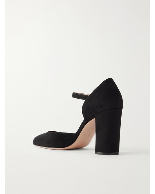 Gianvito Rossi Black 85 Suede Pumps