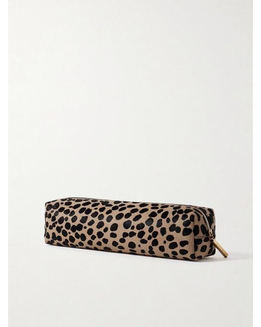Khaite Multicolor Kye Leopard-Print Calf Hair Clutch