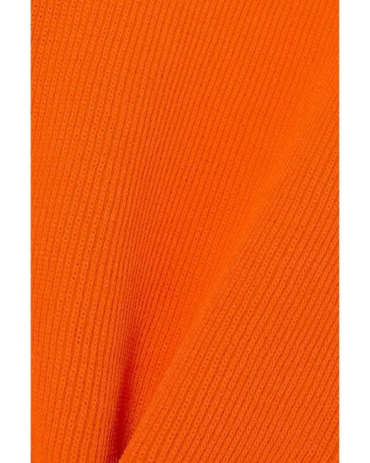 Jacquemus Orange Arancia Ribbed-Knit Shorts