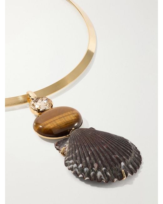 Jennifer Behr White Naia-Tone Shell Necklace
