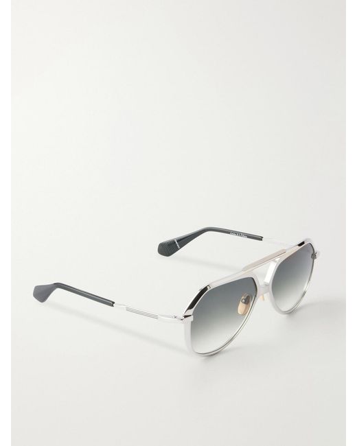 Jacques Marie Mage Metallic Lou Lou De La Falaise Louise Aviator-Style Titanium Sunglasses