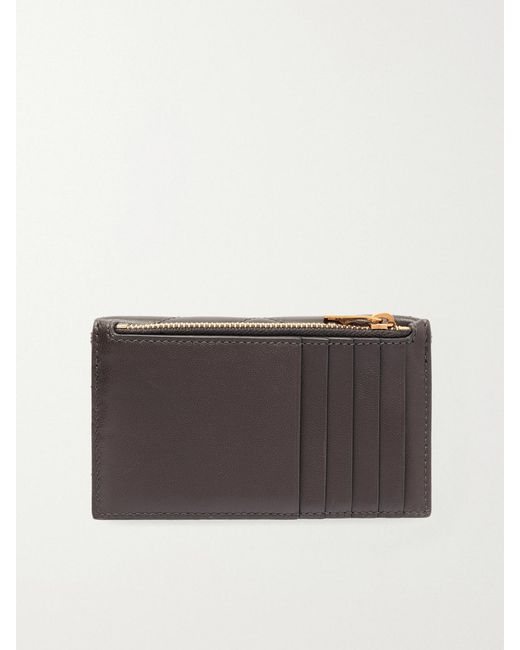 Saint Laurent Brown Cassandre Matelassé Leather Wallet