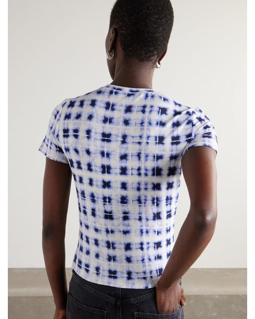 Proenza Schouler Blue Parson Tie-Dyed Jersey T-Shirt