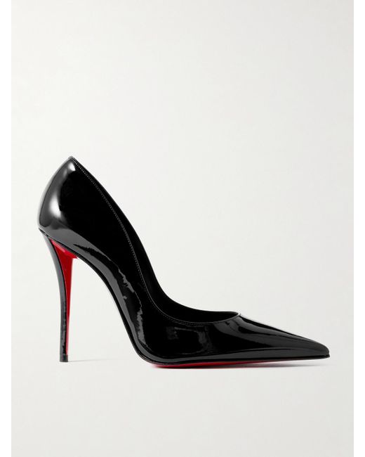 Christian Louboutin Black Miss Z 100 Patent-Leather Pumps