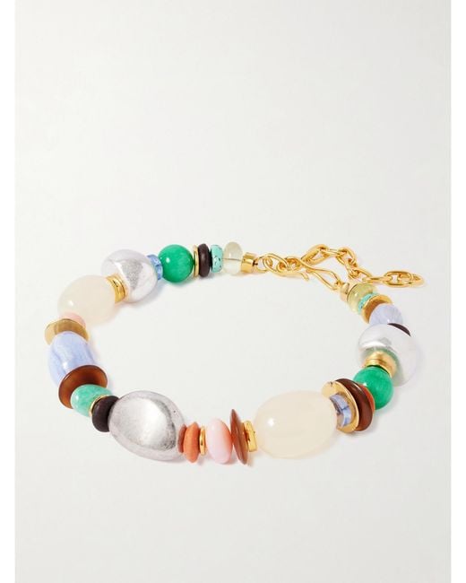 Lizzie Fortunato Multicolor Monument-Plated-Stone Necklace