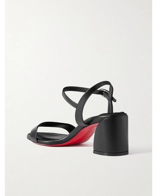 Christian Louboutin Black Miss Jane 55 Leather Sandals