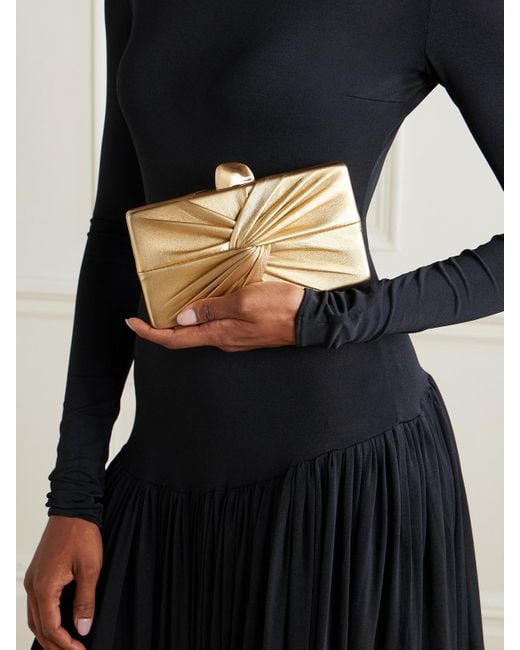 Cult Gaia Natural Lisse Clutch Aus-Leder Mit Twist-Detail