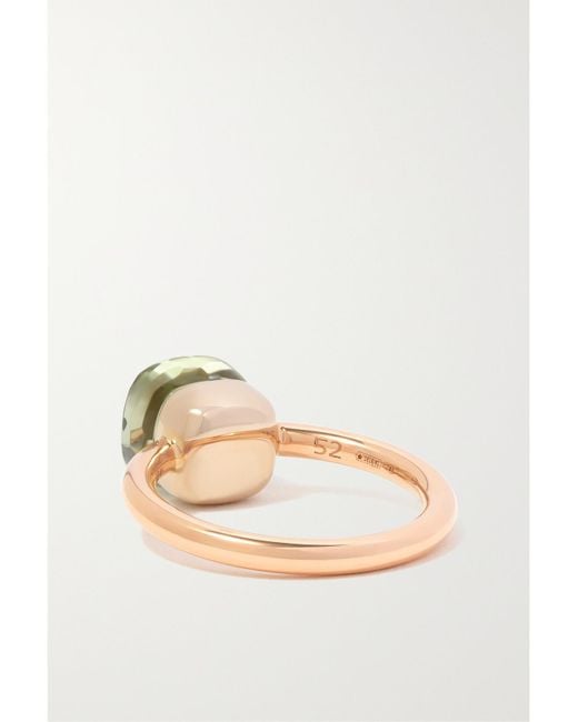 Pomellato Metallic Nudo Petit 18-Karat Rose Prasiolite Ring