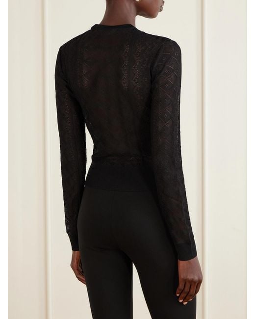 Dolce & Gabbana Blue Crochet Sweater