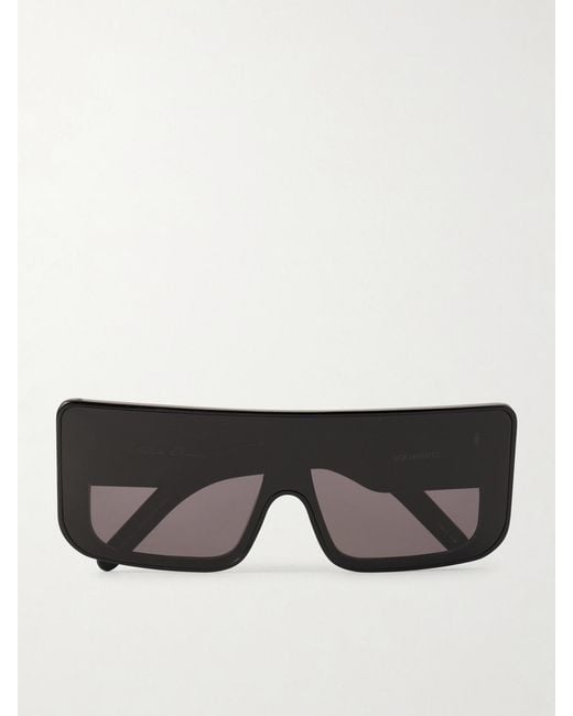 Rick Owens Black Documenta Square-Frame Sunglasses