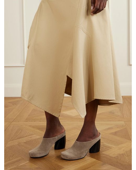 Loewe Natural Oval 70 Suede Mules