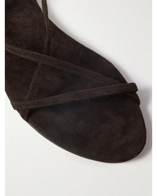 Aeyde Brown Penny Suede Sandals