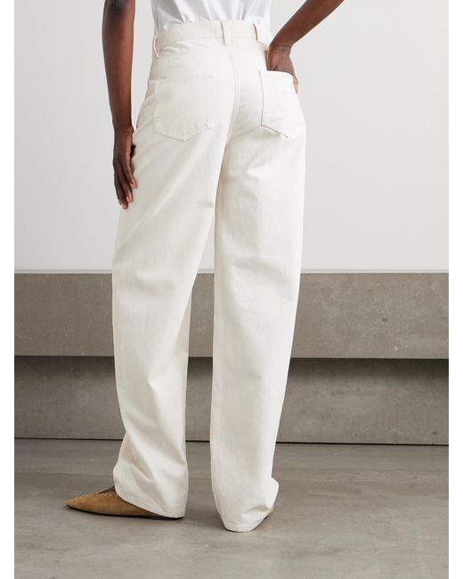 Loulou de Saison White Asmar High-Rise Straight-Leg Jeans
