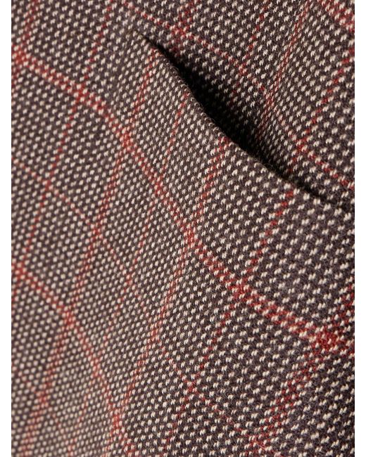 Chloé Brown Checked Wool Blazer