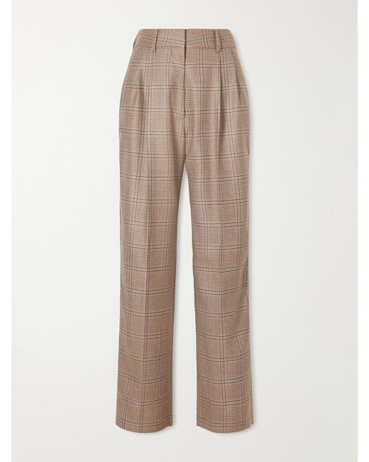 Blazé Milano Natural Fox Checked Wool Pants