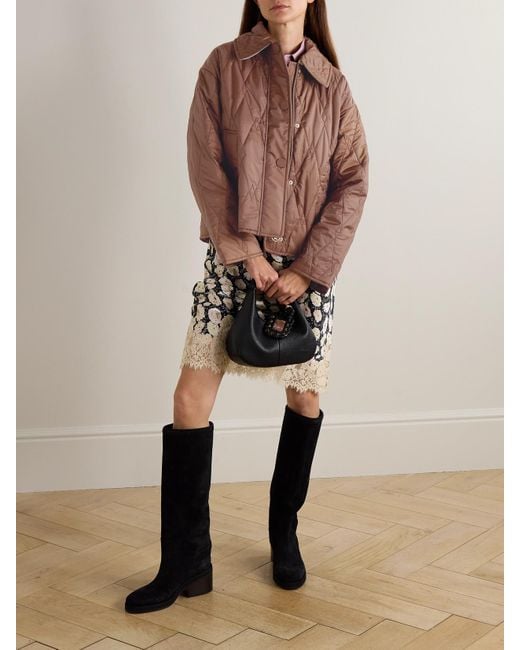 Barbour Brown Bernadette Quilted Shell Jacket