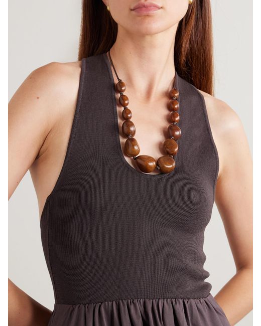 Hunting Season Natural The Statement Tagua And Leather Necklace