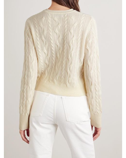 Pull En Cachemire À Mailles Torsadées La Ligne en coloris Natural