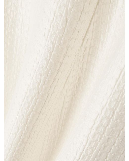 Alaïa Natural Silk-Cloqué Midi Skirt