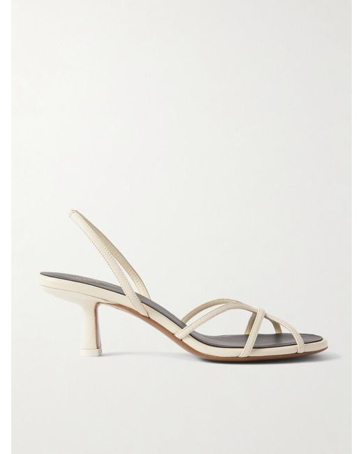 Neous Natural Ibor Leather Slingback Sandals