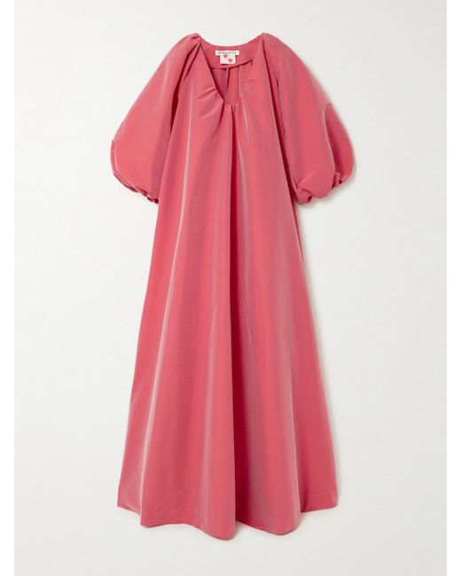 BERNADETTE Pink George Gathered Taffeta Gown