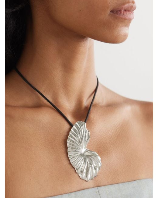 YSSO Natural The Birth Of Venus Sterling And Cord Necklace