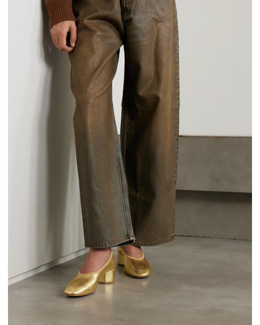 Aeyde Natural Gemma Pumps Aus Metallic-Leder