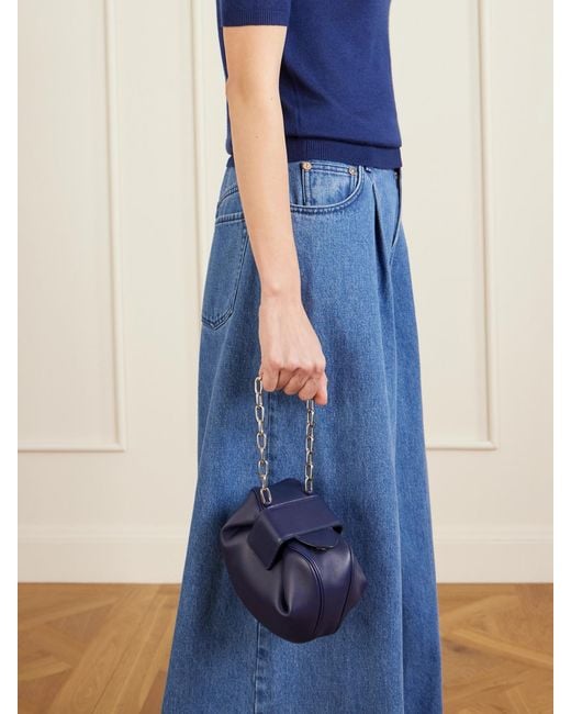 Gabriela Hearst Blue Soft Demi Leather Clutch