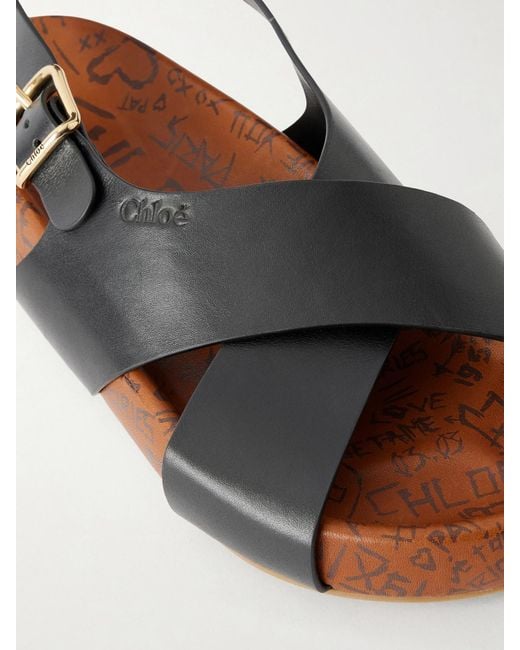 Chloé Black Leather Sandals