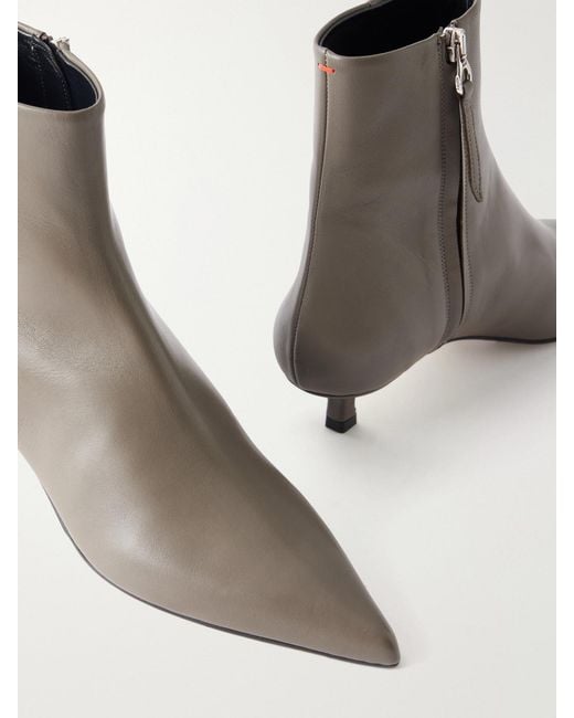 Aeyde Brown Sofie 35 Leather Ankle Boots