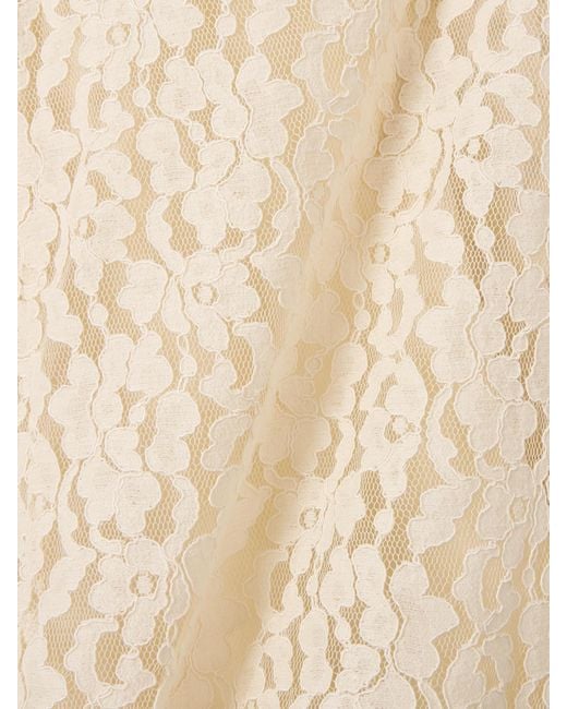 Doen Natural Katarina Satin-Trimmed Corded Lace Midi Dress