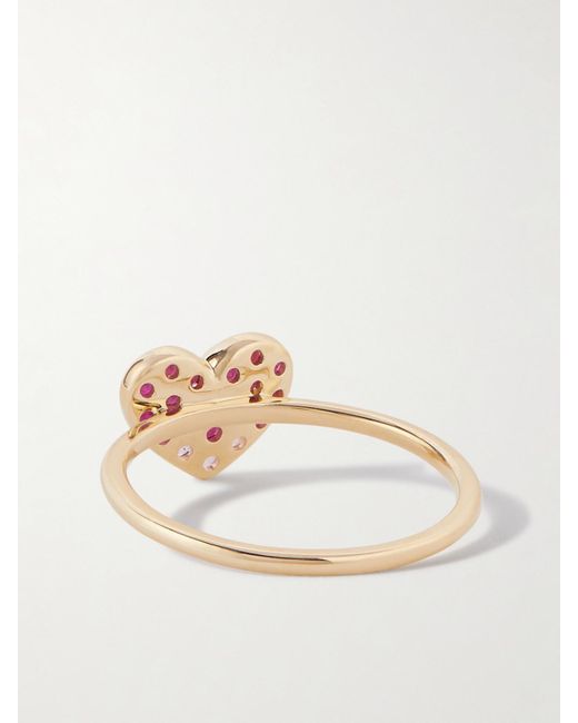 STONE AND STRAND Pink You'Re Making Me Blush Ring Aus 10 Karat Mit Rubinen
