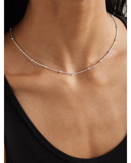 Loren Stewart White Clyde Sterling Necklace