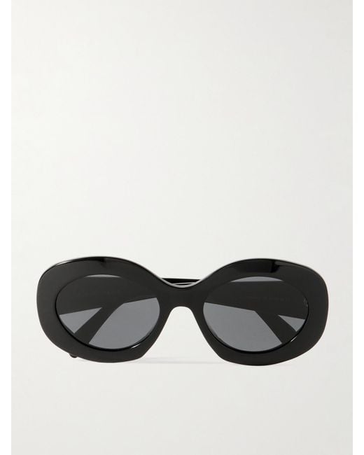 Céline Black Triomphe Oversized Round-Frame Acetate Sunglasses