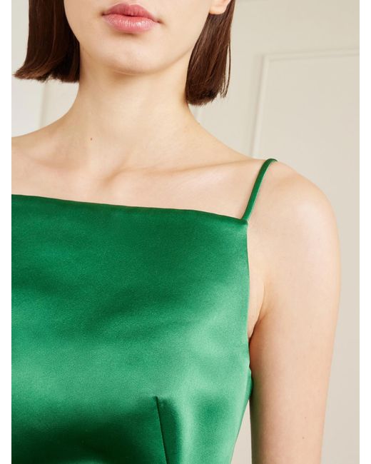 Givenchy Silk-Satin Mini Dress in Green | Lyst