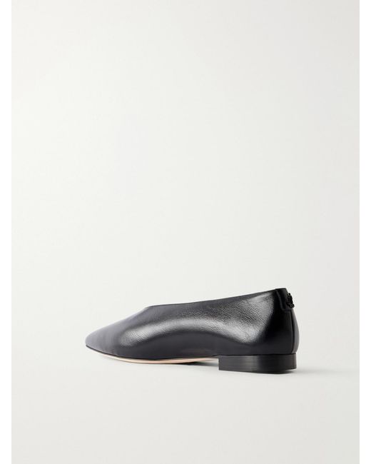 Jimmy Choo Black Margot Leather Ballet Flats