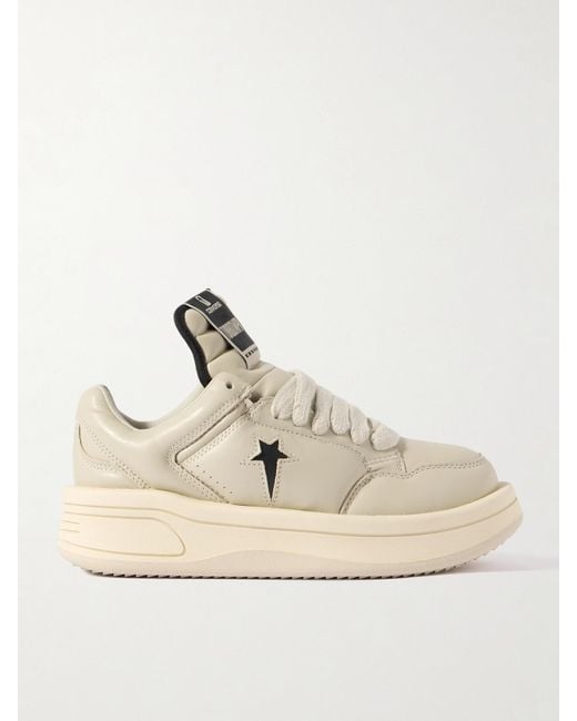 Rick Owens Natural Converse Inflated Turbowpn Sneakers Aus Leder