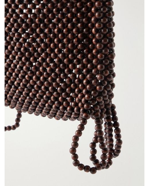 Lemaire Natural Grigri Wooden-Bead Crossbody Bag