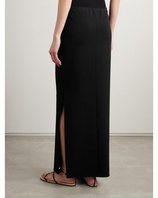 Khaite Black Lilth Crepe-Jersey Maxi Skirt