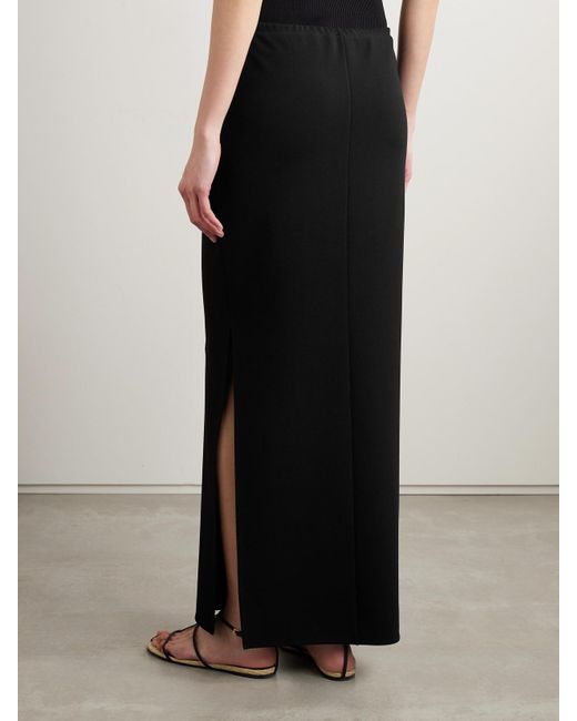 Khaite Black Lilth Crepe-Jersey Maxi Skirt