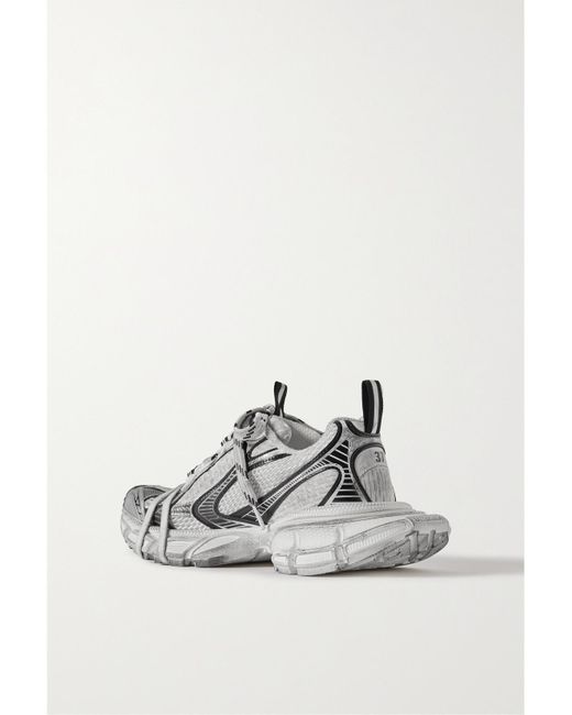 Balenciaga White 3Xl Mesh And Rubber Sneakers