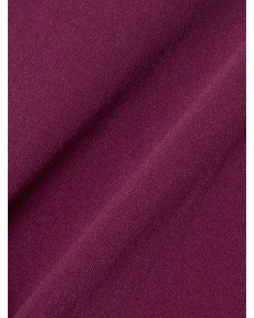 Alaïa Purple Stretch-Jersey Turtleneck Midi Dress
