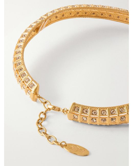 Sonia Petroff Metallic Lobster Vibe Crystal-Embellished-Plated Necklace