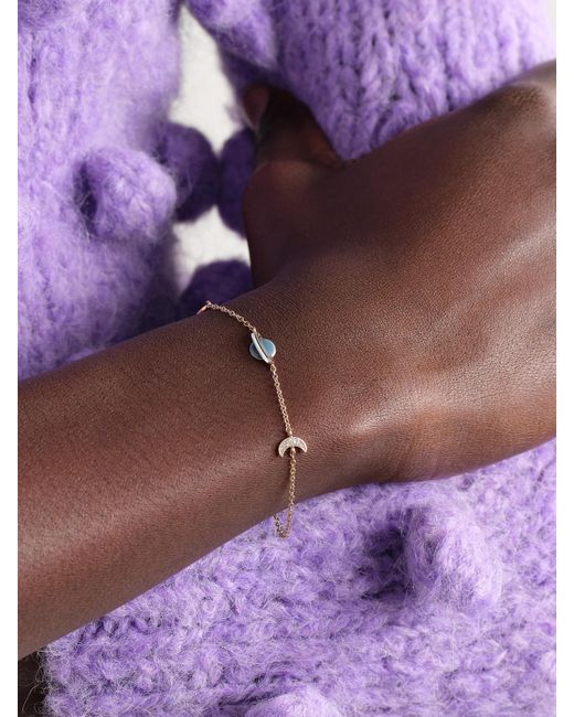 Alison Lou Natural Nightsky By The Yard Armband Aus 14 Karat Mit Emaille