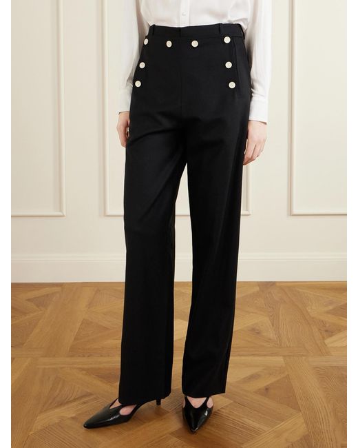 S.S.Daley Black Sailor Wool Straight-Leg Pants