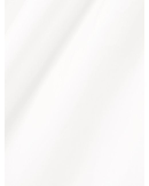 Polo Ralph Lauren White Cotton-Jersey And Poplin Midi Dress